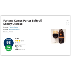 Fortuna Komes Porter Baltycki Sherry Oloroso